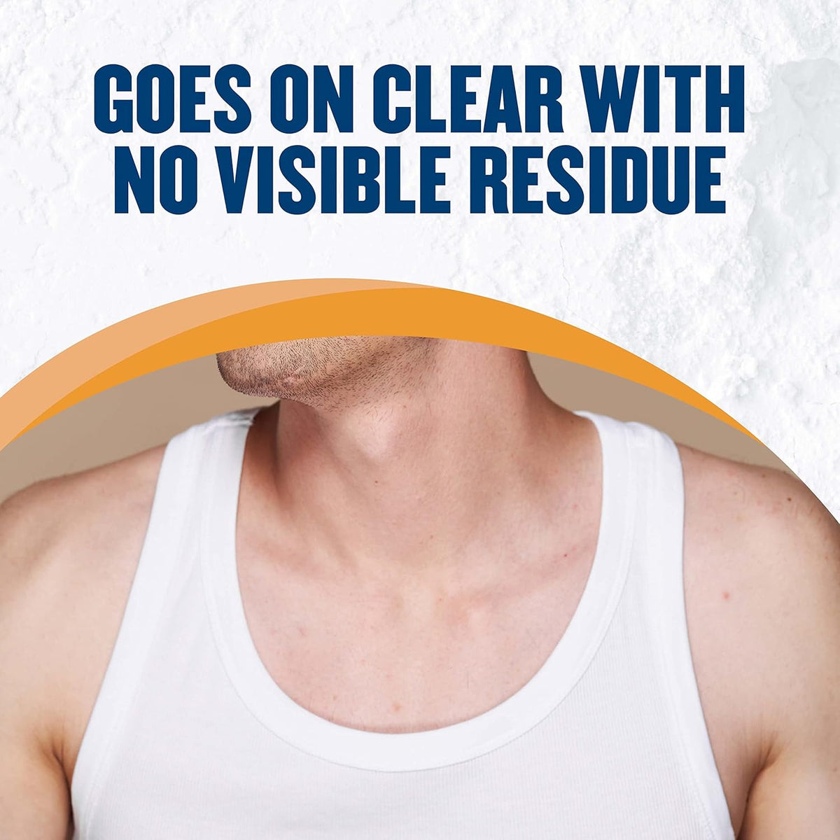 clear invisible finish that leaves no white residue on skin or clothing