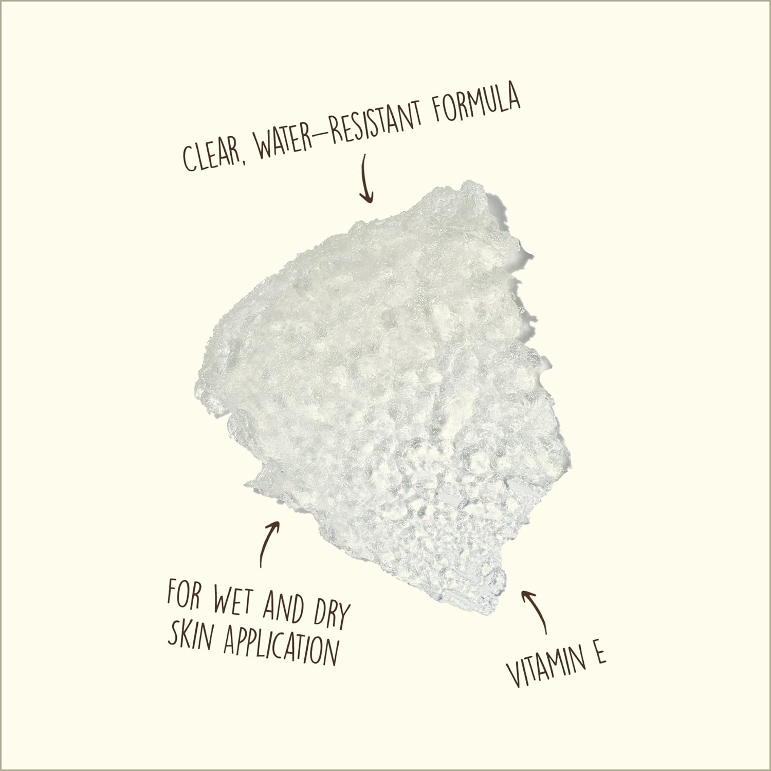 clear, non-greasy stick applicator for mess-free face application