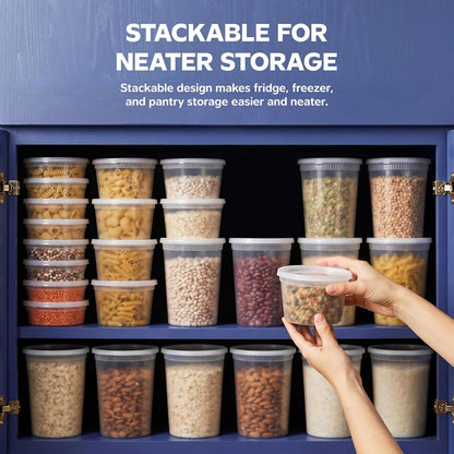 clear round shape for content visibility and stackable storage