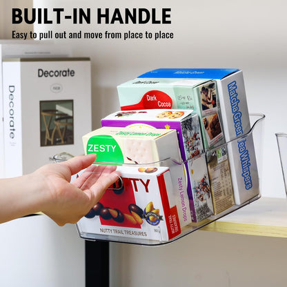 ClearNest Clear Organizer Bins – Designer-Friendly Storage, Living Room Shelf