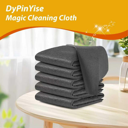 ClearVue Microfiber Cloths – Minimalist Black Glass Cleaning Cloths, Reusable 6-Pack for Clean Homes
