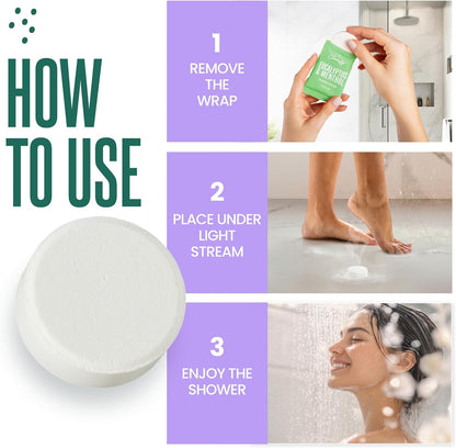 Cleverfy Shower Steamers Aromatherapy - Nightly Wind Down Ritual for Restful Sleep, Lavender and Vanilla Steam Tablets