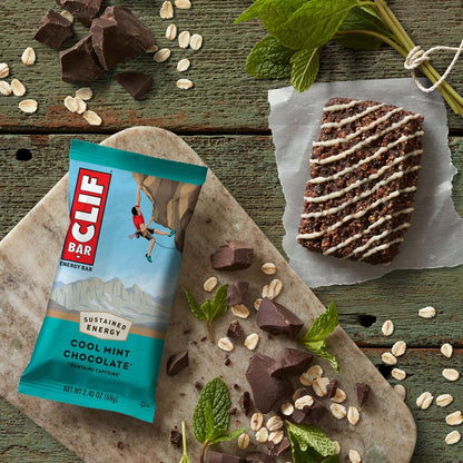 CLIF BAR Cool Mint Chocolate Protein Bar - Lunchbox Snack for Active Teens on Game Day and Practice