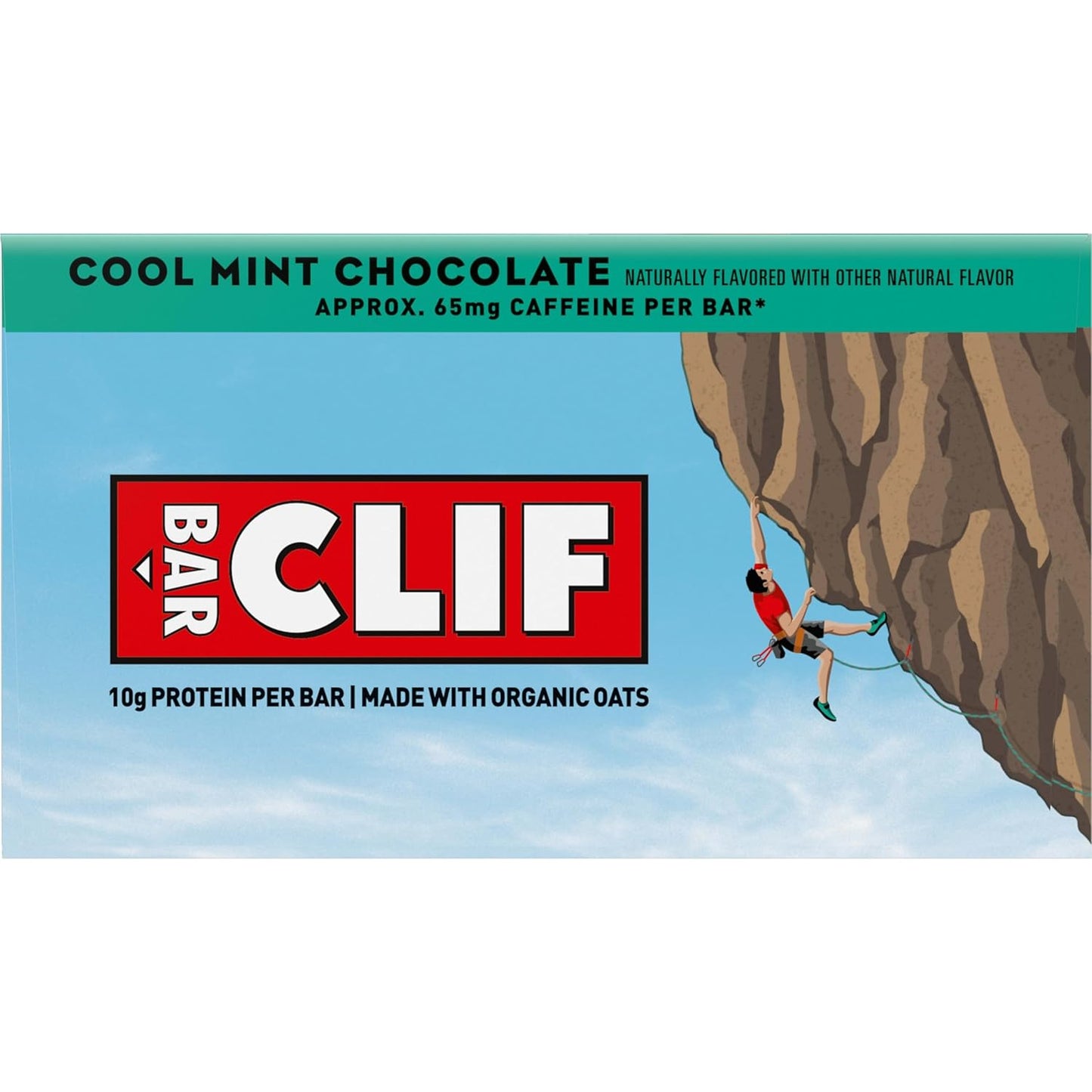 CLIF BAR Cool Mint Chocolate Protein Bar - Lunchbox Snack for Active Teens on Game Day and Practice