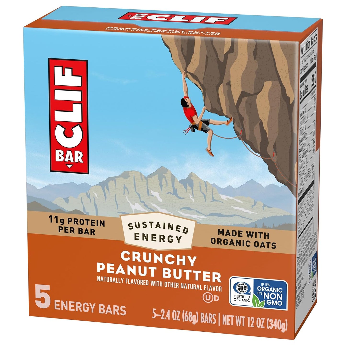 CLIF BAR Crunchy Peanut Butter Bar – Desk-Drawer Snack for Sustained Midday Focus at the Office