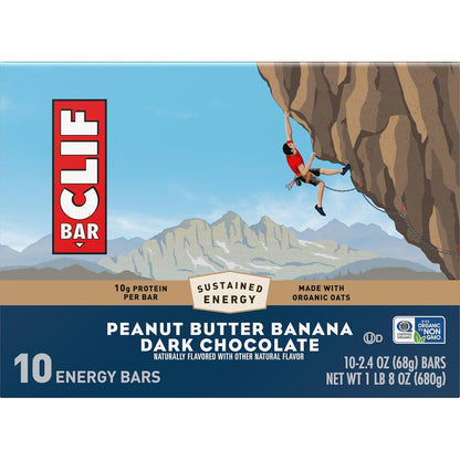 CLIF BAR Energy Bars – Non-GMO Pantry Snack for Health-Conscious Adults Seeking Sustained Energy, Dark Chocolate, 40 Count