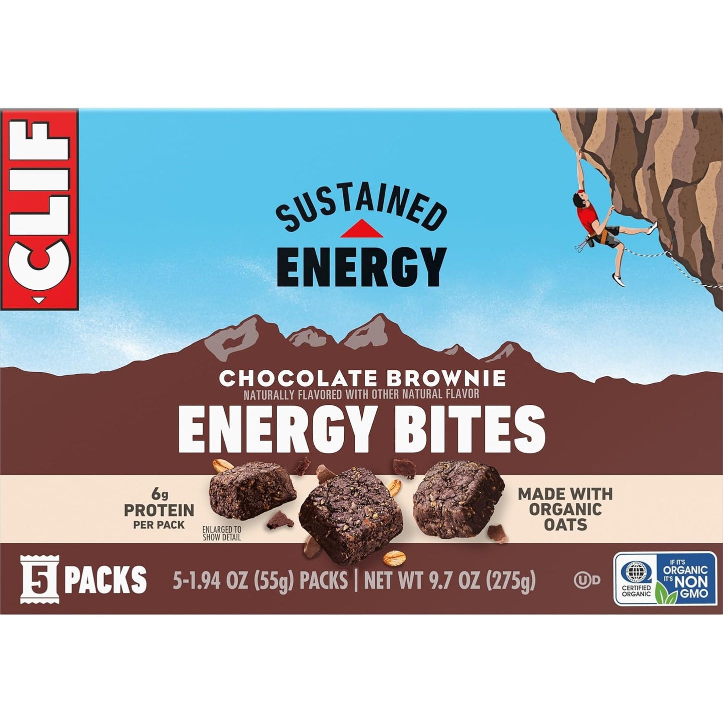CLIF BAR Energy Bites - Desk-Side Fuel for Focused Workdays, Single-Serve Plant Protein Snack Packs