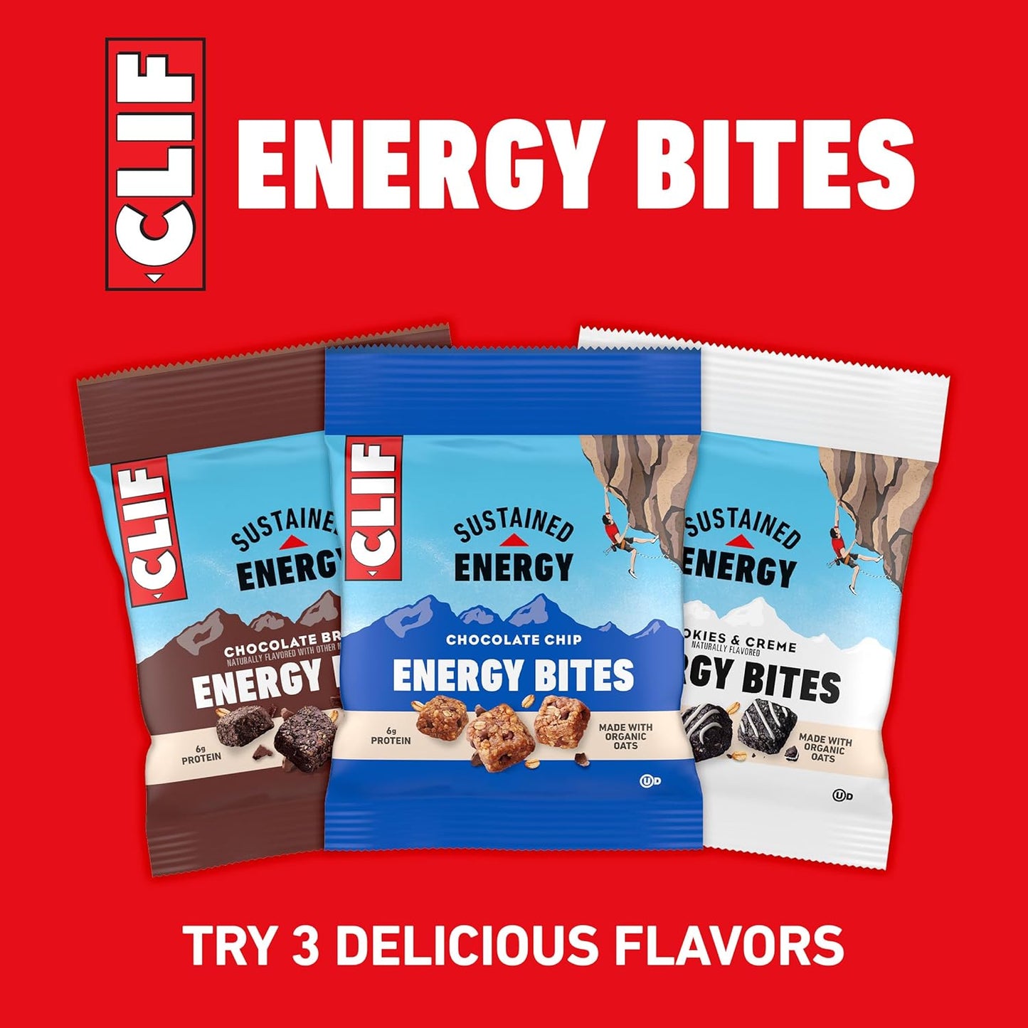 CLIF BAR Energy Bites - Desk-Side Fuel for Focused Workdays, Single-Serve Plant Protein Snack Packs