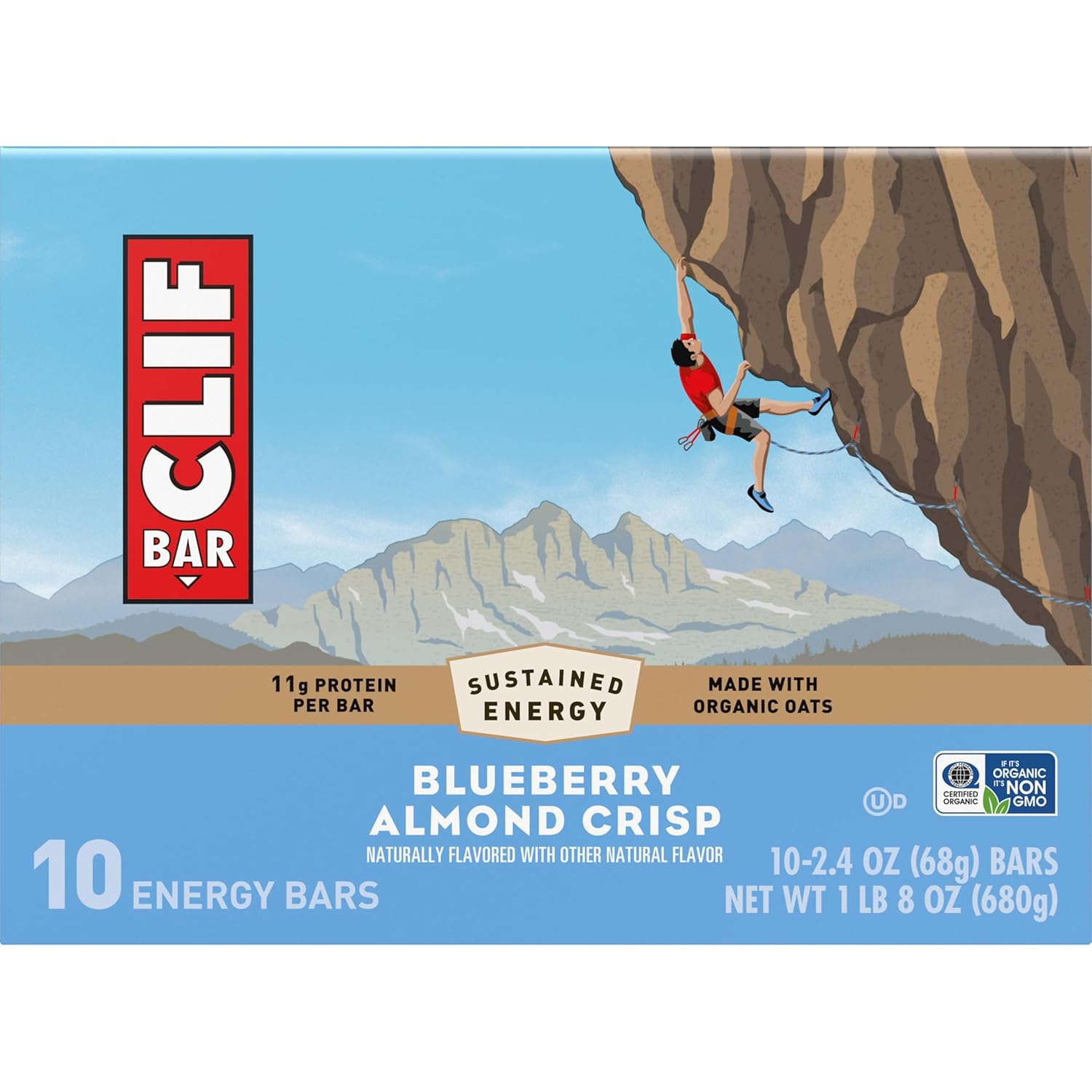 CLIF BAR Energy Protein Bars – Pocket-Sized Cycling and Mountain Biking Snack for Mid-Ride Refueling