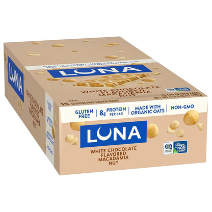 Clif Bar Luna White Chocolate Macadamia – Clean-Ingredient Snack Bar for Uncluttered Pantry and Intentional Meal Prep