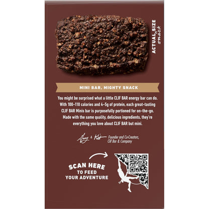 CLIF BAR Minis Chocolate Brownie – Compact 100-Calorie Energy Bars for Cycling, Running, and Backpacking, 20-Count Bag