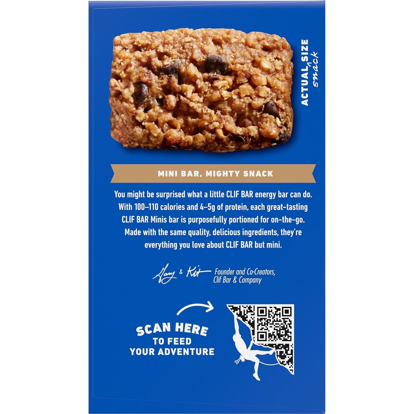 CLIF BAR Minis Chocolate Chip Snack Bars for Stocking Stuffers, Care Packages, and Coach Gifts
