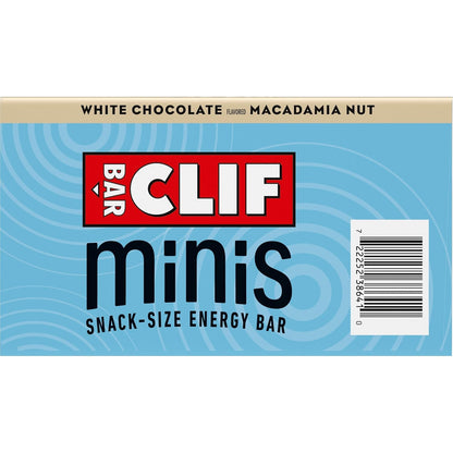 CLIF BAR Minis White Chocolate Macadamia Nut Plant-Based Bars for Mindful Snacking and Afternoon Self-Care