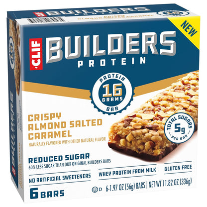 CLIF BUILDERS Protein Bar - Peanut Butter Chocolate Snack for Clean-Eating Wellness Routines and Mindful Snacking