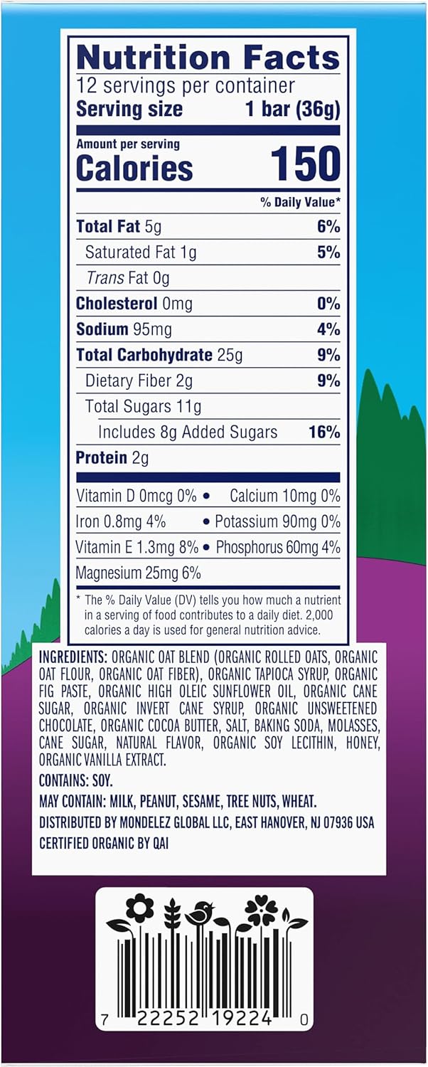 CLIF Kid Zbar Chocolate Chip Soft-Baked Bars for Hiking Trails, Bike Rides, and Park Outings – 12-Count Portable Organic Pack