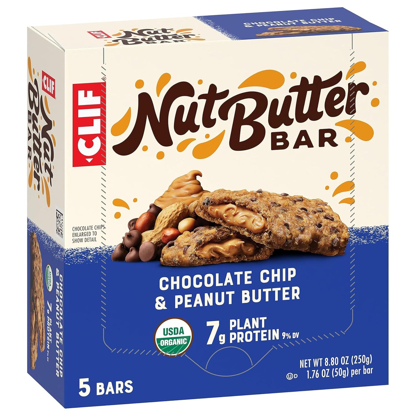 CLIF Nut Butter Bar – Mindful Snack for Yoga Studio Recovery, Chocolate Chip Peanut Butter