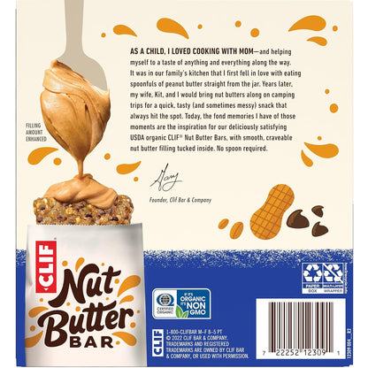 CLIF Nut Butter Bar – Mindful Snack for Yoga Studio Recovery, Chocolate Chip Peanut Butter