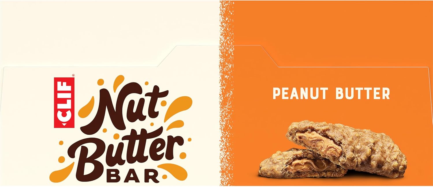 CLIF Nut Butter Bar Peanut Butter – Trail-Ready Energy Bar for Hikers, 5-Pack of 1.76 oz Bars
