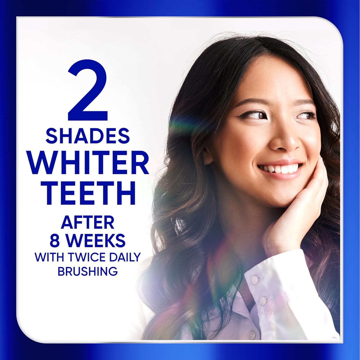 clinically proven polishing agents delivering 7x better stain removal vs non-whitening toothpaste