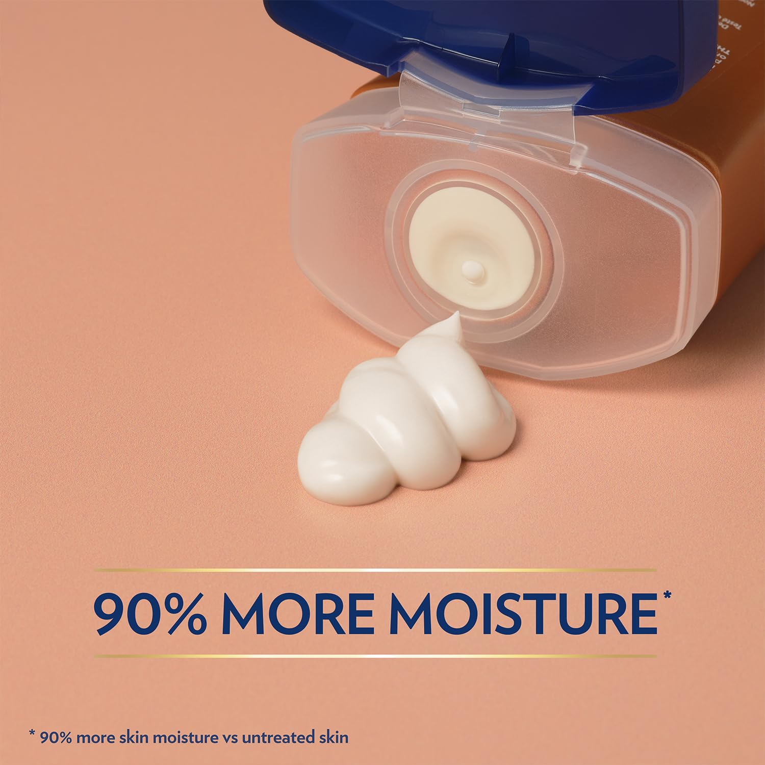 clinically tested delivery of 90% more moisture versus untreated skin