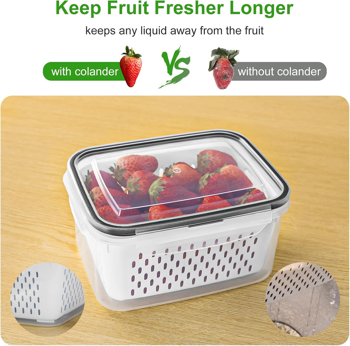 clip-on airtight lid with seal ring for leak-proof freshness