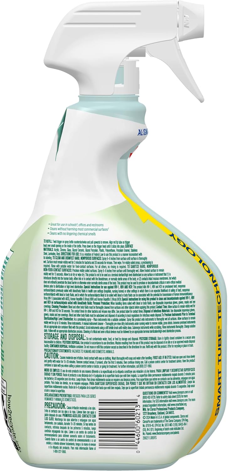 Clorox CloroxPro EcoClean Disinfecting Cleaner Spray – Flameless, Fume-Free Hard Surface Disinfectant for Hotels, Offices, and Airport Lobbies