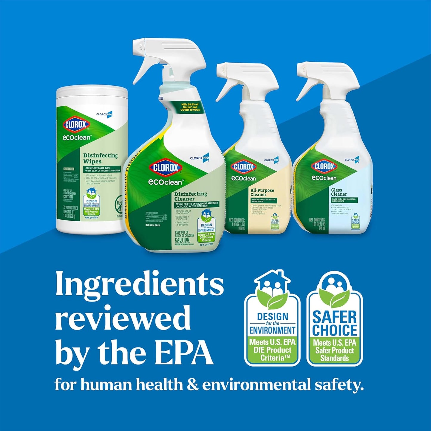 Clorox CloroxPro EcoClean Disinfecting Cleaner Spray – Flameless, Fume-Free Hard Surface Disinfectant for Hotels, Offices, and Airport Lobbies