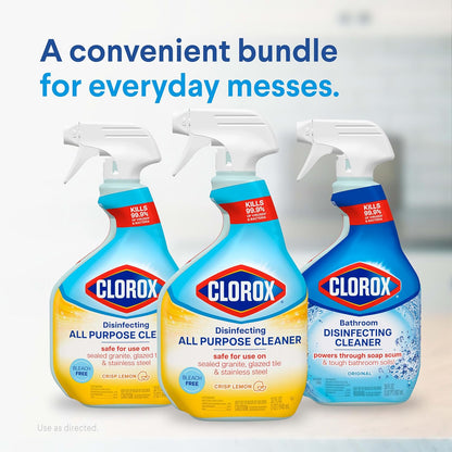 Clorox Disinfecting Cleaner Bundle – Workspace-Ready Germ Removal for Home Offices and Study Corners