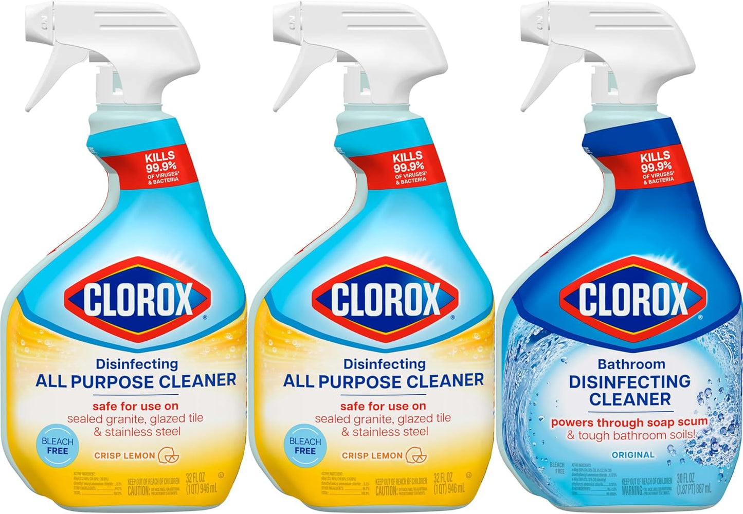 Clorox Disinfecting Cleaner Bundle – Workspace-Ready Germ Removal for Home Offices and Study Corners