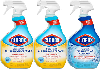 Clorox Disinfecting Cleaner Bundle – Workspace-Ready Germ Removal for Home Offices and Study Corners
