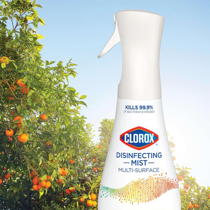 Clorox Disinfecting Mist for Family Safe Daily Disinfecting, No Flame No Fume Bathroom and Kitchen Spray