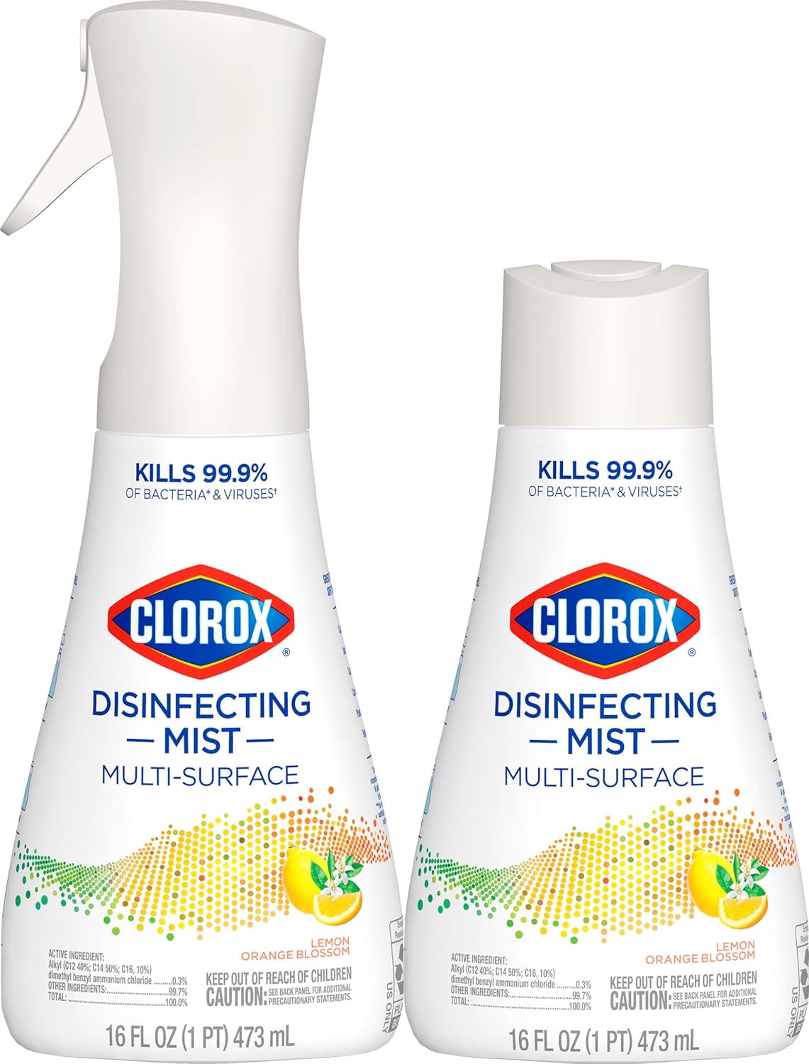 Clorox Disinfecting Mist for Family Safe Daily Disinfecting, No Flame No Fume Bathroom and Kitchen Spray