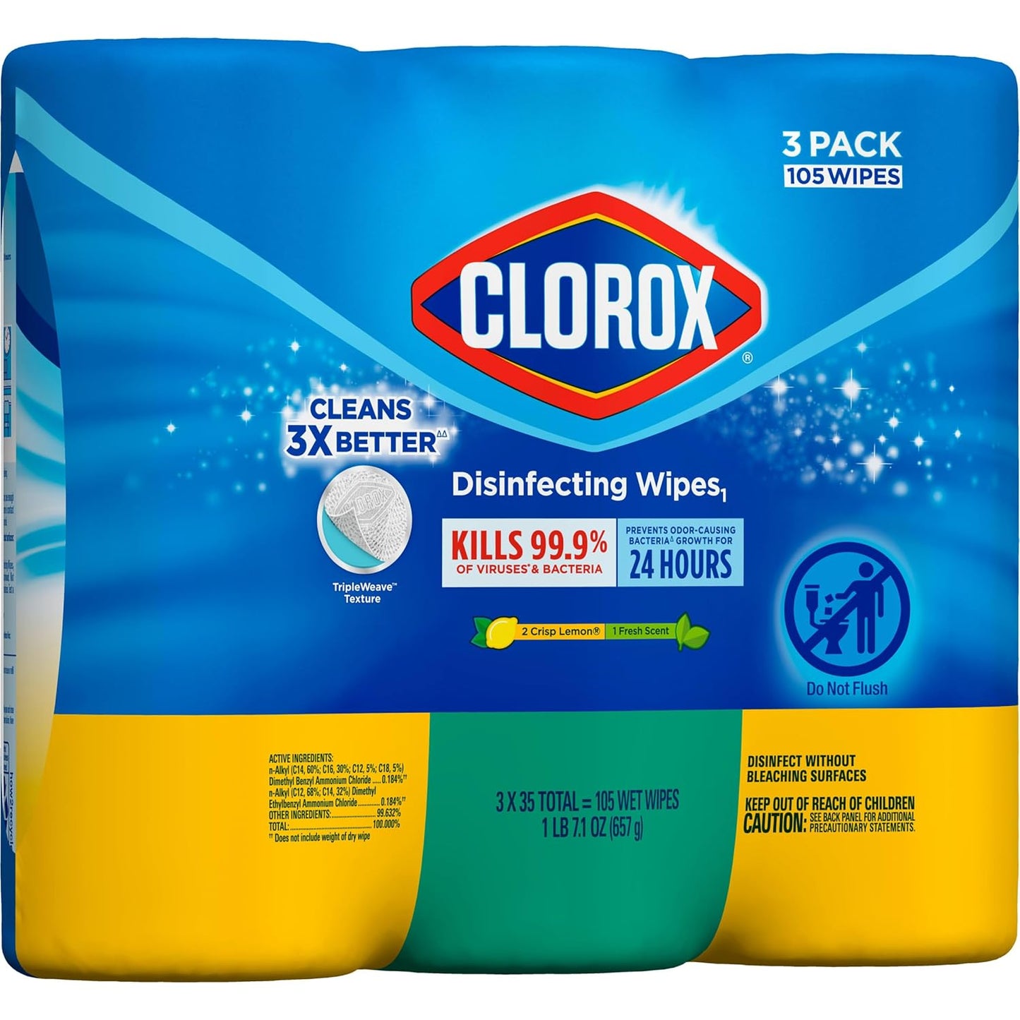 Clorox Disinfecting Wipes 525 Bulk Pack – Safe Everyday Sanitizing for Kitchens, Bathrooms, and Door Handles