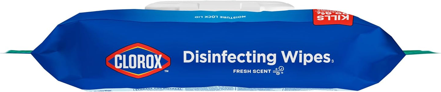 Clorox Disinfecting Wipes Flex Pack – 48-Hour Odor-Control Disinfecting Wipes for Bathroom and Home, Bleach-Free 75-Count Pack of 3