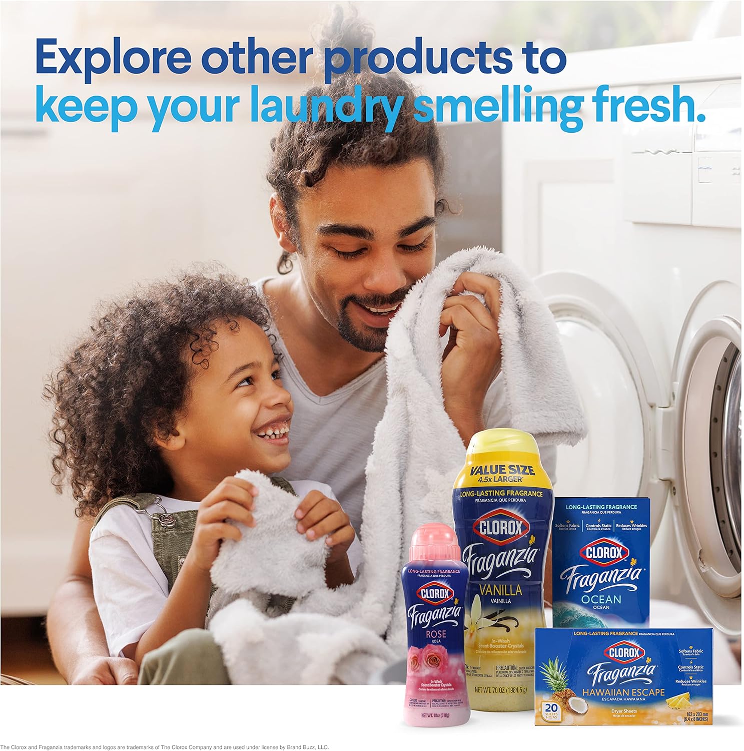 Clorox Fraganzia Laundry Scent Booster Crystals, Effortless Ocean Scent for a Less-is-More Laundry Routine