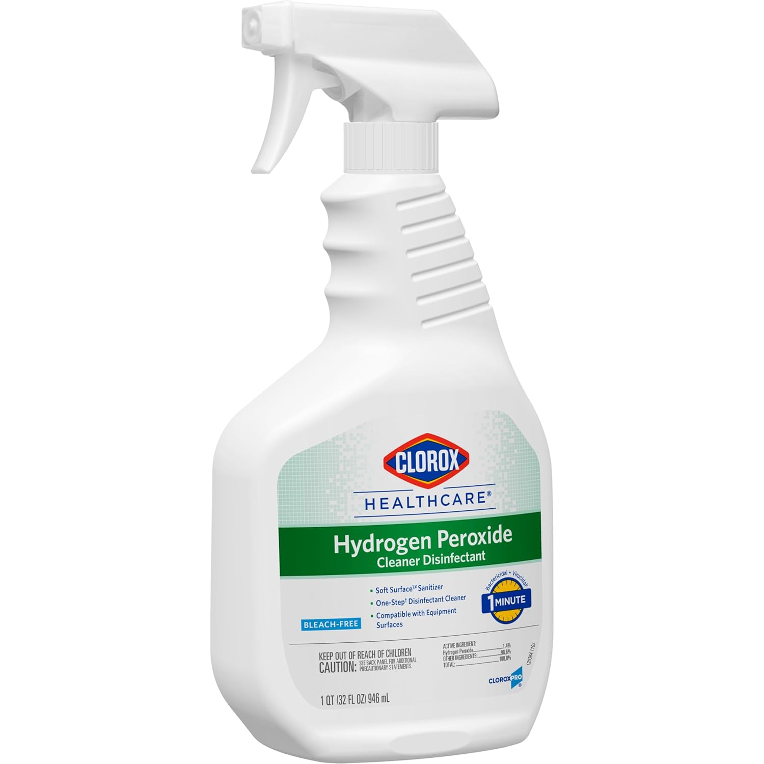 Clorox Healthcare Hydrogen Peroxide Cleaner Disinfectant – Fast 1-Minute Kill Time Disinfectant for Quicker Operating Room Turnover