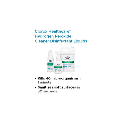 Clorox Healthcare Hydrogen Peroxide Cleaner Disinfectant – Fast 1-Minute Kill Time Disinfectant for Quicker Operating Room Turnover