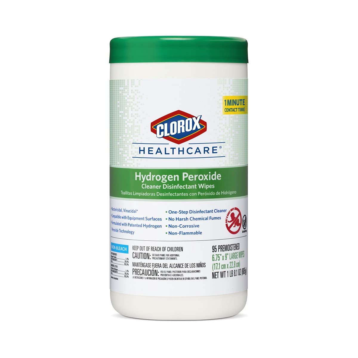 Clorox Healthcare Hydrogen Peroxide Disinfectant Wipes – Fragrance-Free Surface Sanitizer for NICU and Isolation Rooms