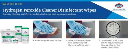 Clorox Healthcare Hydrogen Peroxide Disinfectant Wipes – Fragrance-Free Surface Sanitizer for NICU and Isolation Rooms