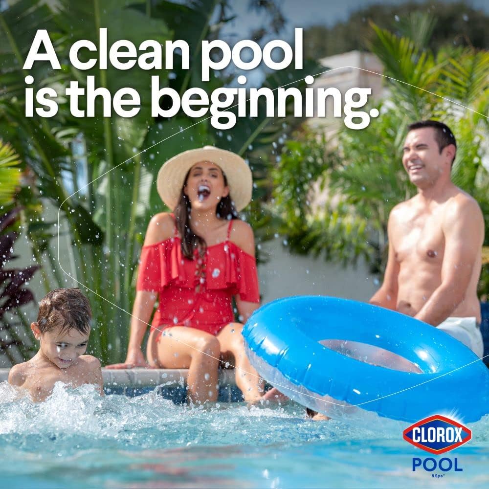 Clorox Pool&Spa XtraBlue 3” Slow-Dissolving Chlorine Tablets, Open-Air Pool Care for Outdoor Living Spaces