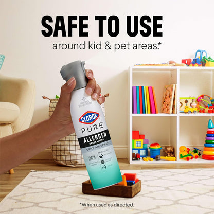 Clorox PURE Allergen Neutralizer Daily Air Spray – Kid-Safe Nursery Air Care with Allergen-Free Scent, 8 Ounces