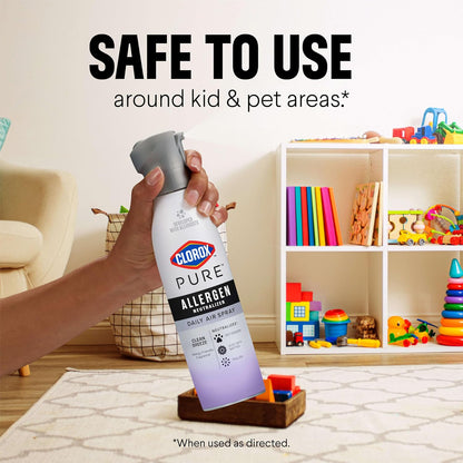 Clorox PURE Allergen Neutralizer Nighttime Calm – Family-Safe Nursery and Playroom Air Spray for Daily Allergen Control