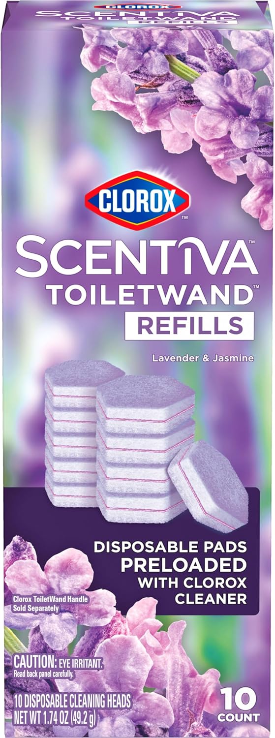 Clorox Scentiva ToiletWand Refills – Stylish Toilet Bowl Refresh for a Coordinated Guest Bathroom