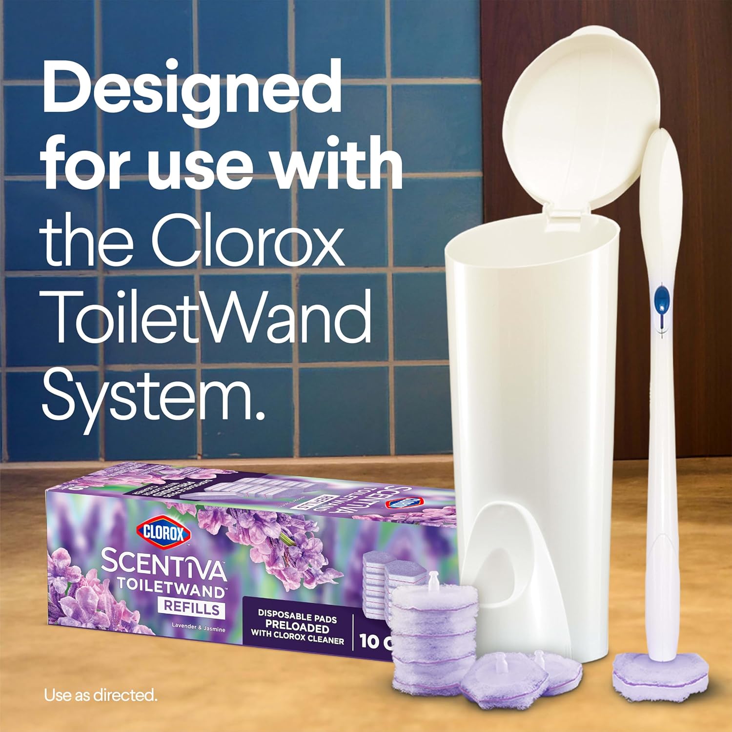 Clorox Scentiva ToiletWand Refills – Stylish Toilet Bowl Refresh for a Coordinated Guest Bathroom