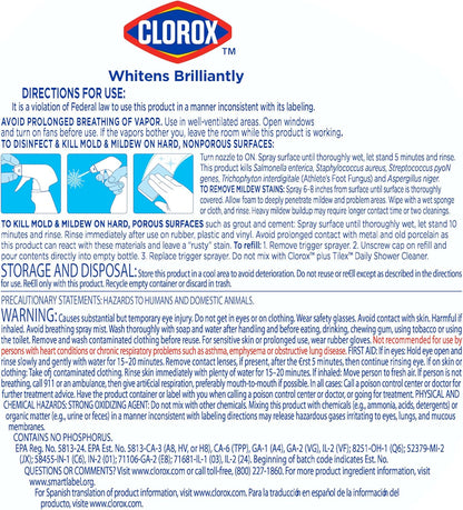 Clorox Tilex Mold and Mildew Remover – Tile and Grout Restorer for a Polished Bathroom Aesthetic, Pack of 3