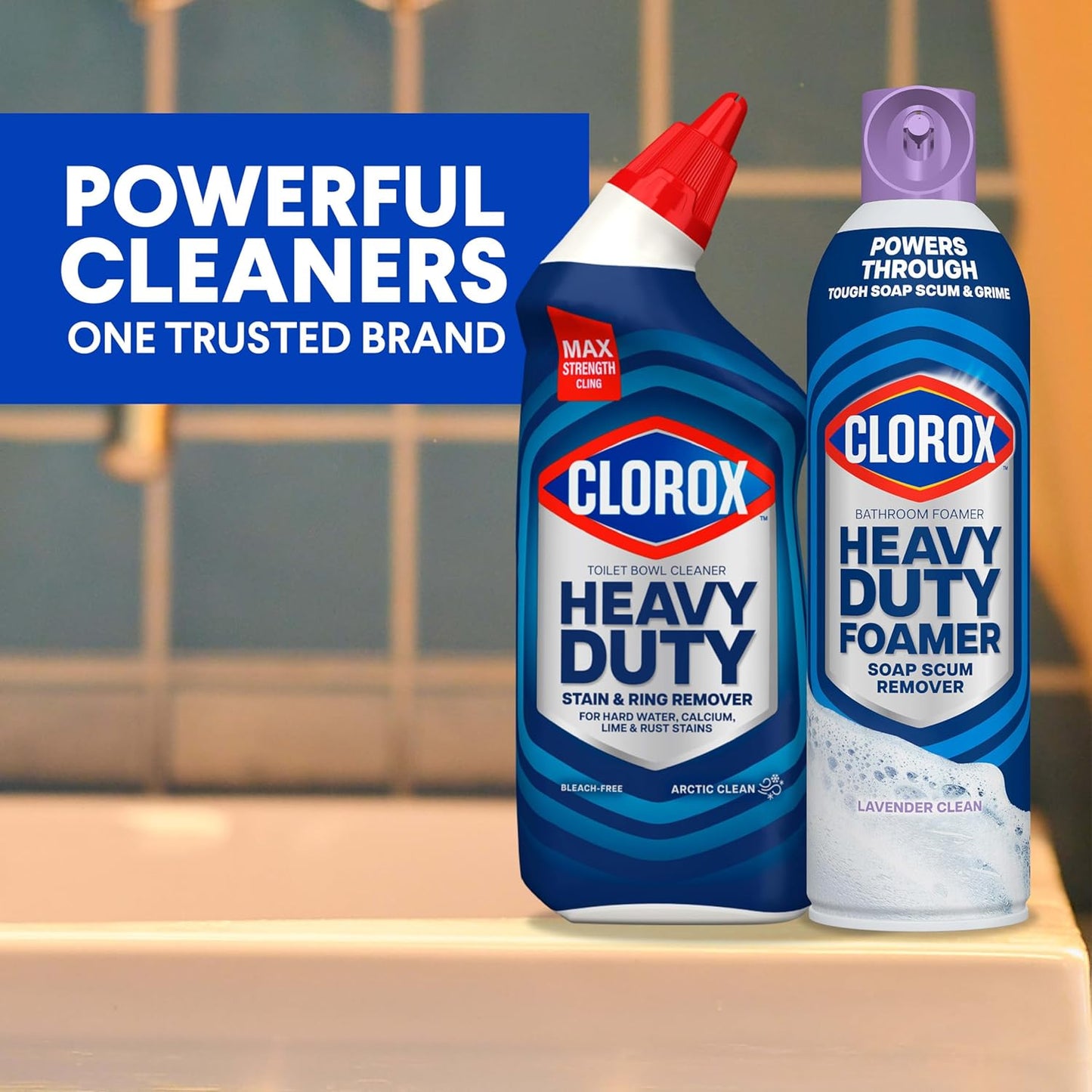 Clorox Toilet Bowl Cleaner Bleach-Free for Designer Bathrooms, Preserves Decorative Porcelain Finish