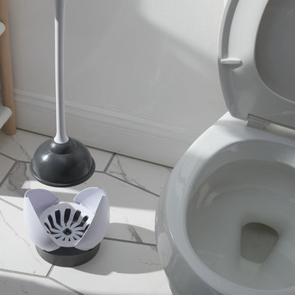 Clorox Toilet Plunger with Hideaway Caddy, 2 Pack – Coordinated Bathroom Accessory for a Cohesive Main Bath Aesthetic