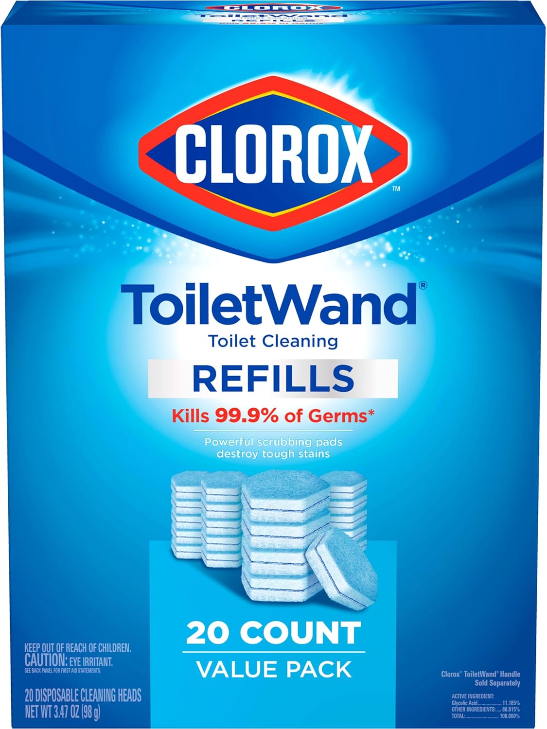 Clorox ToiletWand Disposable Toilet Refills – Self-Care Cleaning Ritual for a Hygienic Home Bathroom