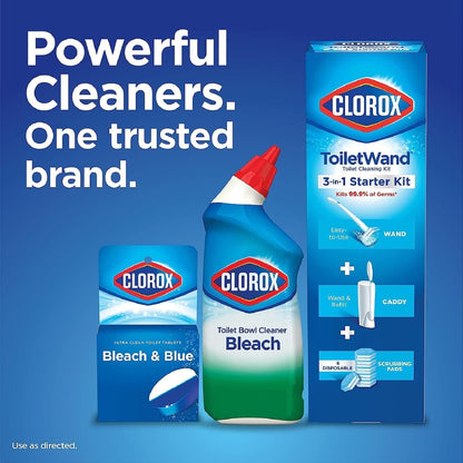 Clorox ToiletWand Preloaded Scrubbing Pads – Fast Weekly Toilet Bowl Disinfecting for Busy Parents, 30 Count