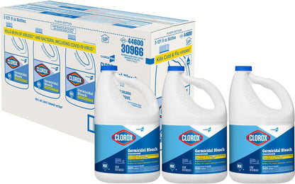 Clorox® Ultra Germicidal Bleach 121 oz Case of 3 – EPA-Registered Surface Sanitizer for Clinic Exam Rooms and Patient Areas
